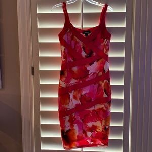 Nueva red and pink cocktail dress